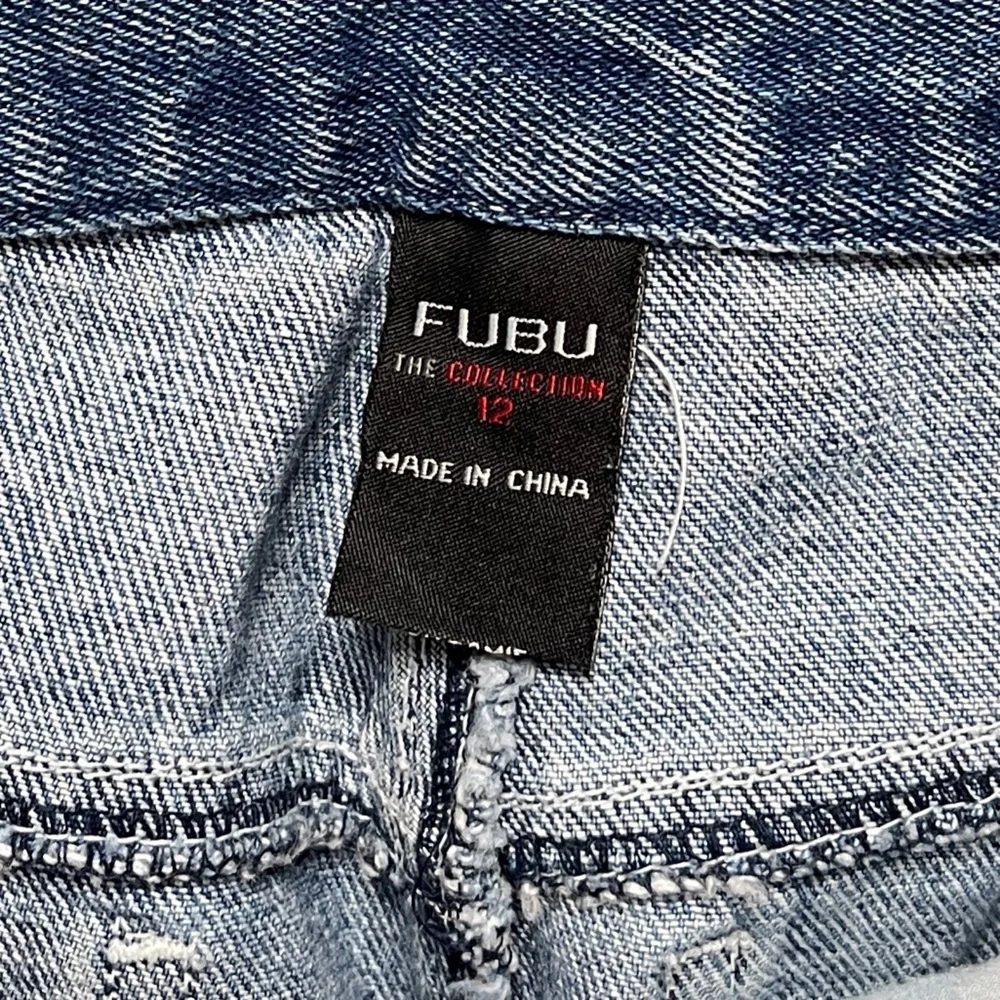 FUBU Y2K Embroidered Youth Size 12 Blue Jeans